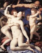 BRONZINO, Agnolo Venus, Cupide and the Time (Allegory of Lust) fg USA oil painting reproduction